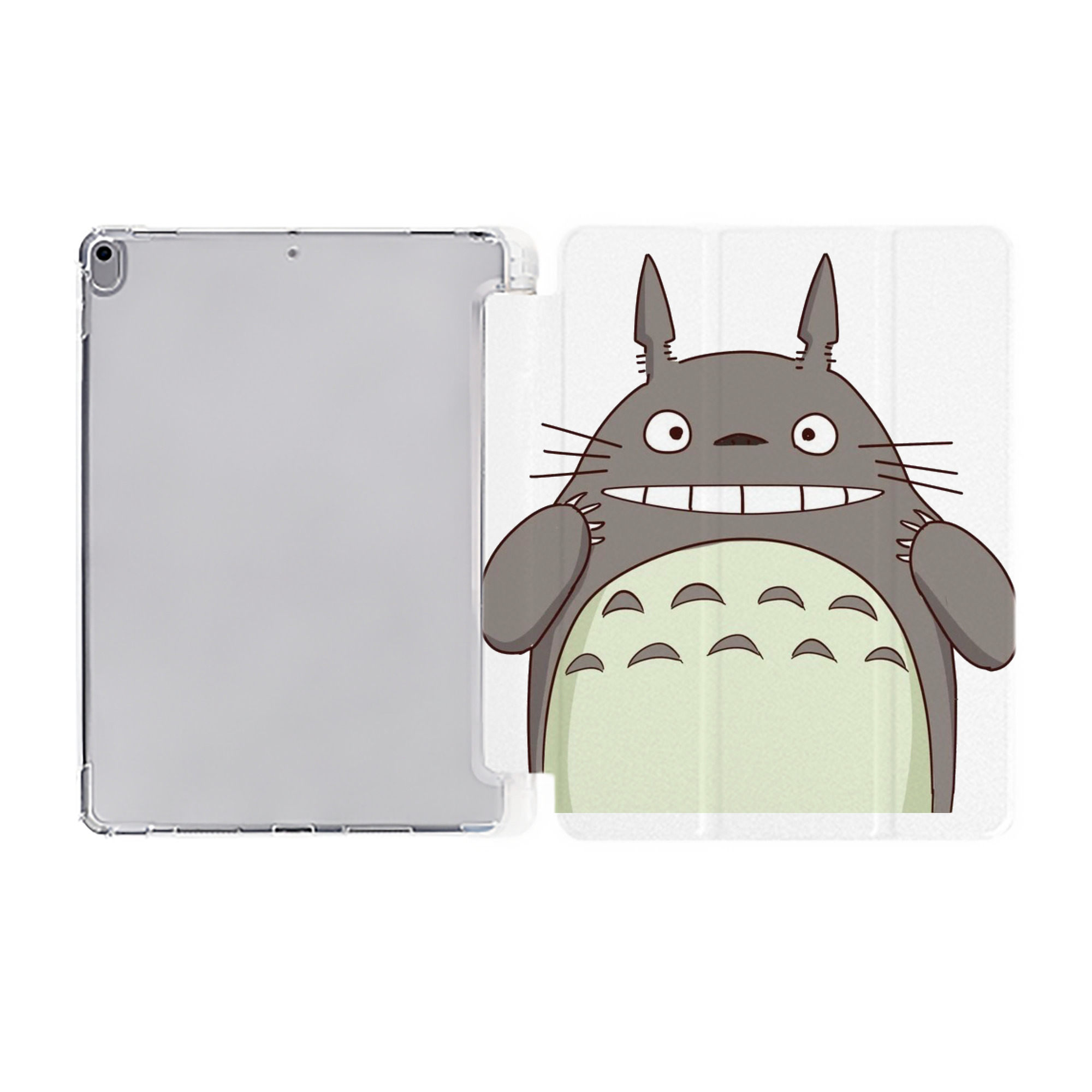（画像用） となりのトトロ 草壁メイ 草壁サツキ My Neighbor Totoro Satsuki Kusakabe Mei Kusakabe IPad ケース ペン収納付き 三つ折りスタンド PUレザー×シリコン 対応機種9.5/10.5/10.9インチ